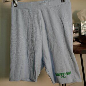 White Fox Boutique: Offstage Ribbed Bike Shorts Arctic - Size XS